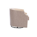 Coolmore Swivel Chair Living Room Chair Beige Metal