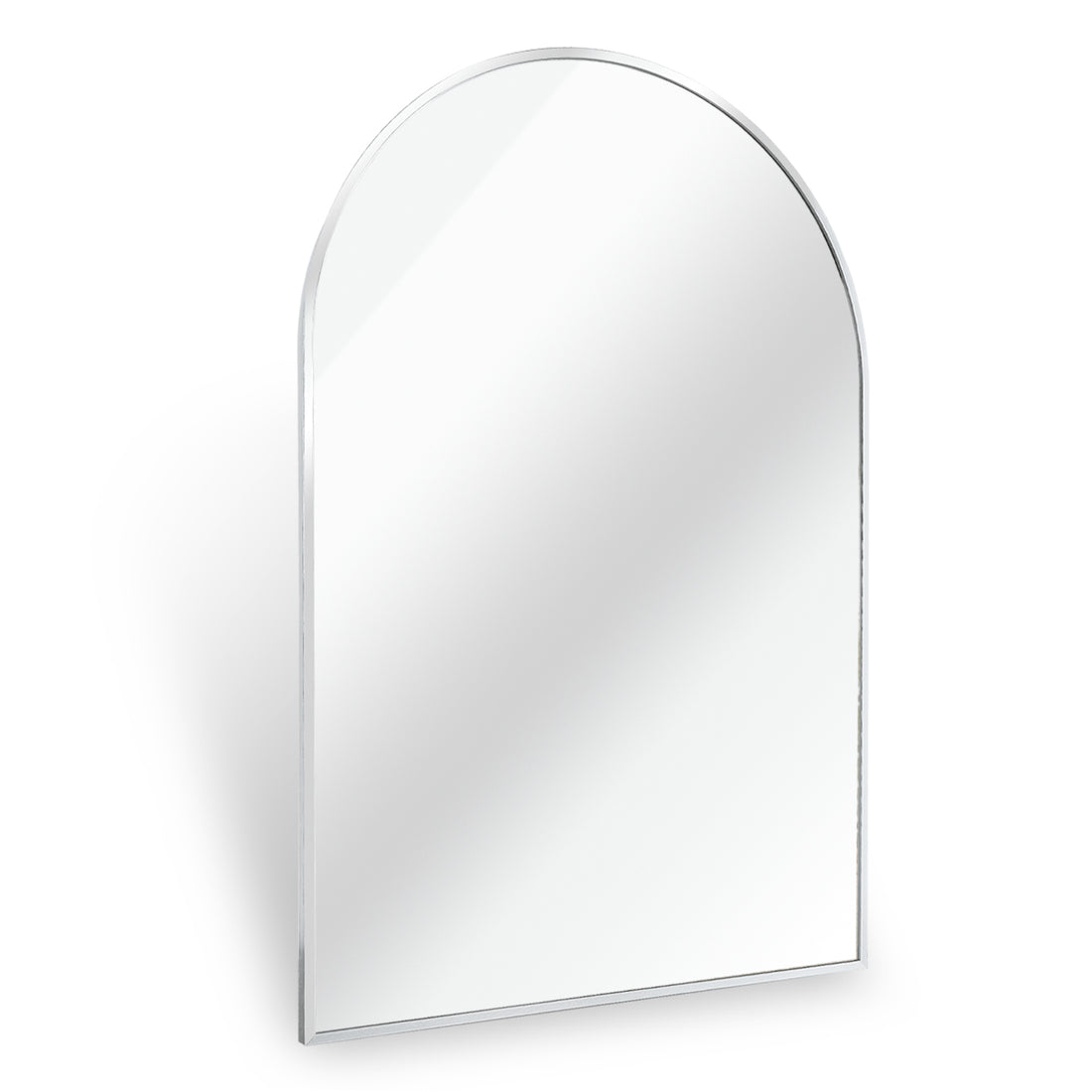 Silver 24*36In Metal Arch Mirror Silver Classic,Mission Mdf Glass Aluminium