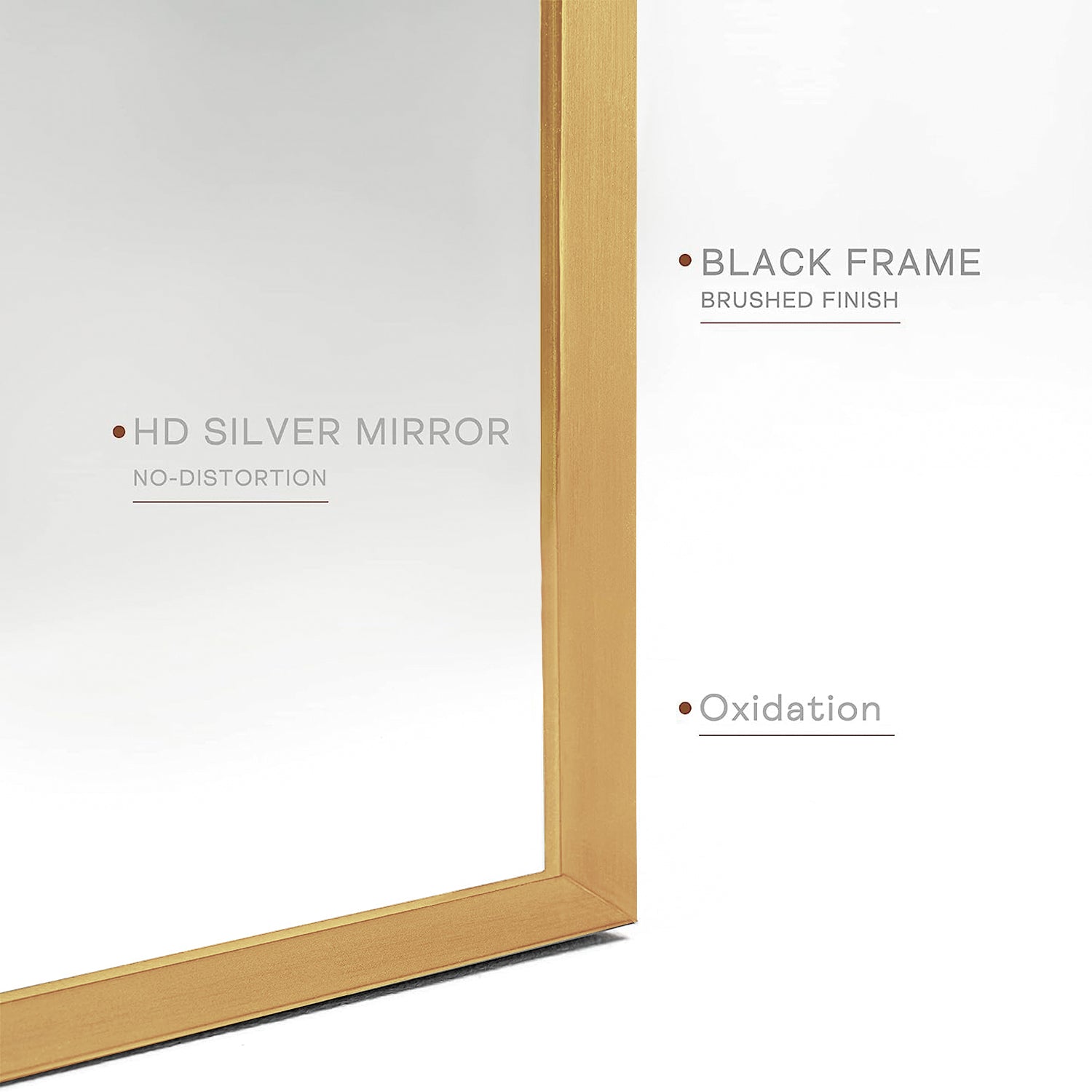 Gold 20*30IN Metal Arch mirror gold-classic-mdf+glass-aluminium
