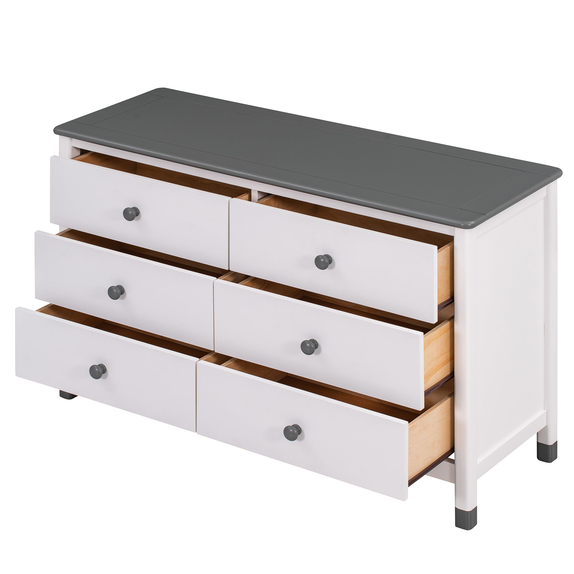 3 Pieces Bedroom Sets Twin Size House Bed With Storage Headboard, Wooden Nightstand And Storage Dresser,Gray Gray Wood