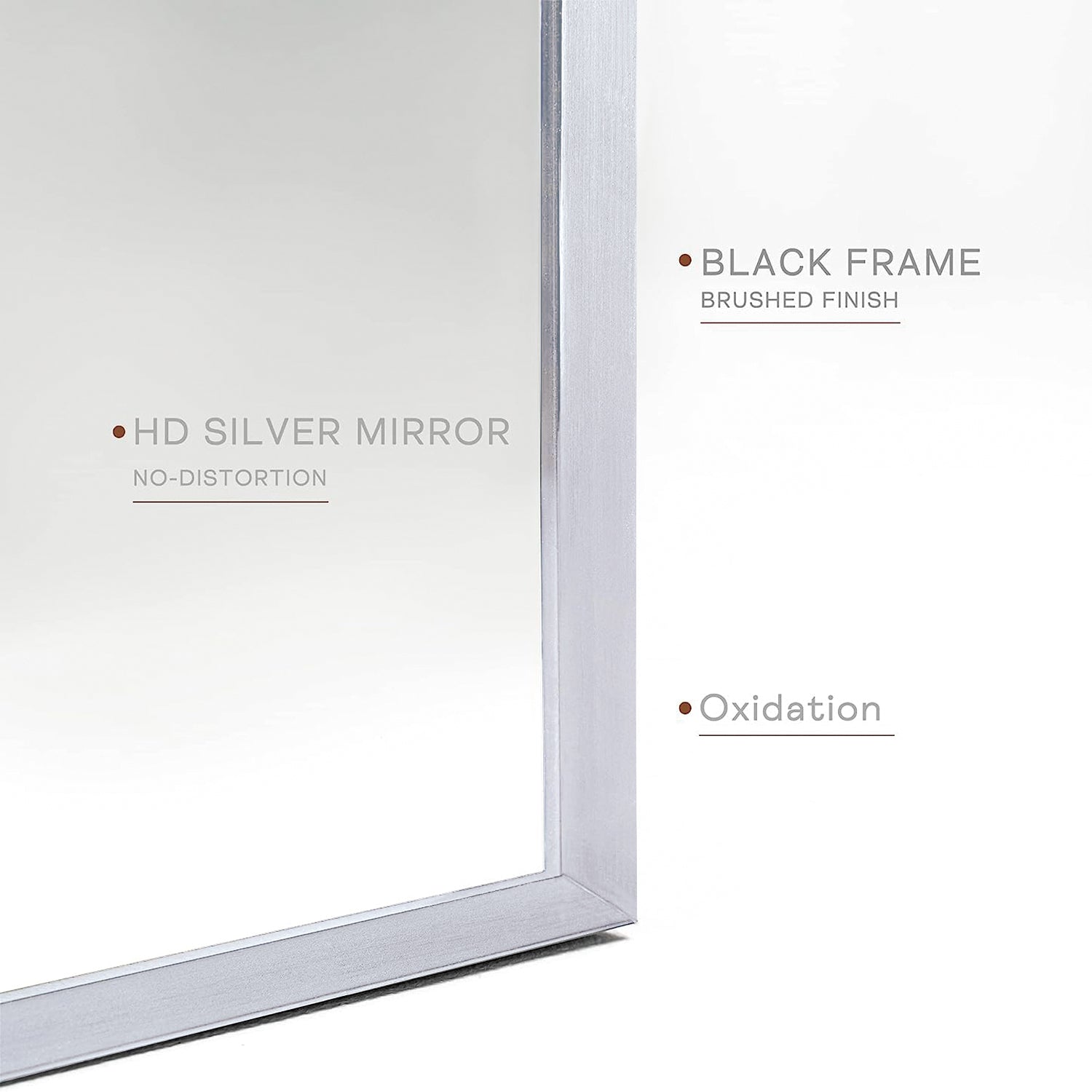 Silver 20*30IN Metal Arch mirror silver-classic-mdf+glass-aluminium