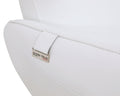 Modern Genuine Italian Leather Upholstered Loveseat White Foam Leather