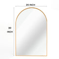 Gold 20*30IN Metal Arch mirror gold-classic-mdf+glass-aluminium