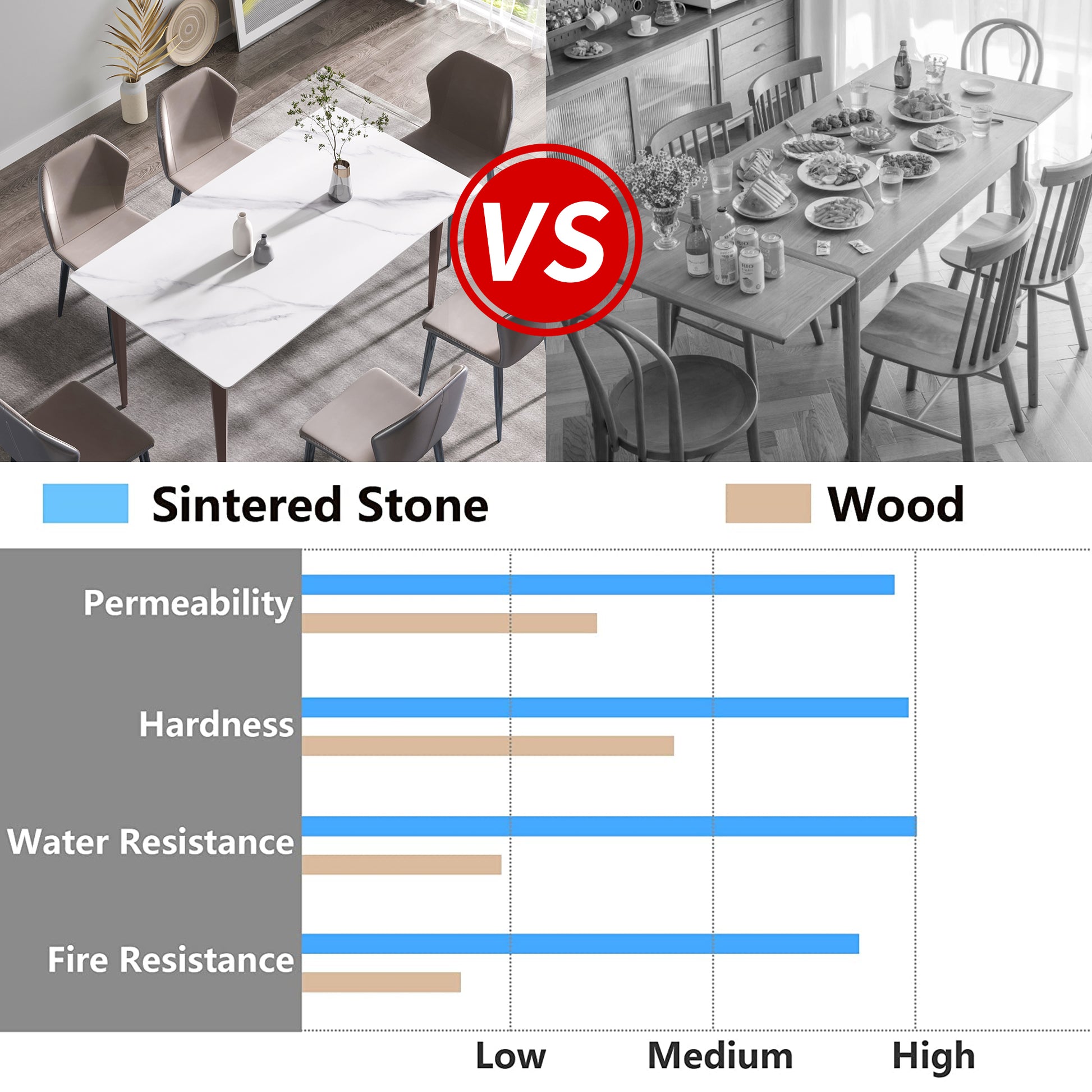 63"Modern Artificial Stone White Straight Edge Metal Leg Dining Table 6 People White Metal Sintered Stone