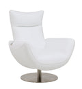 Modern Genuine Italian Leather Upholstered Loveseat White Foam Leather