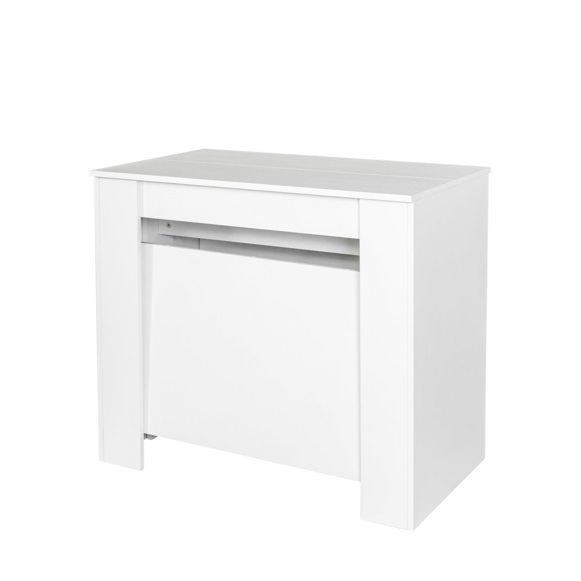 Multifunctional Extendable Console Table White Mdf