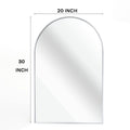 Silver 20*30IN Metal Arch mirror silver-classic-mdf+glass-aluminium