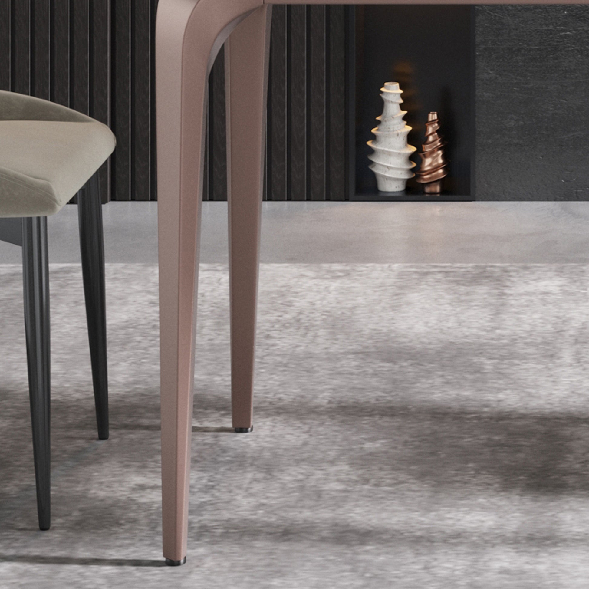 63"Modern Artificial Stone White Straight Edge Metal Leg Dining Table 6 People White Metal Sintered Stone