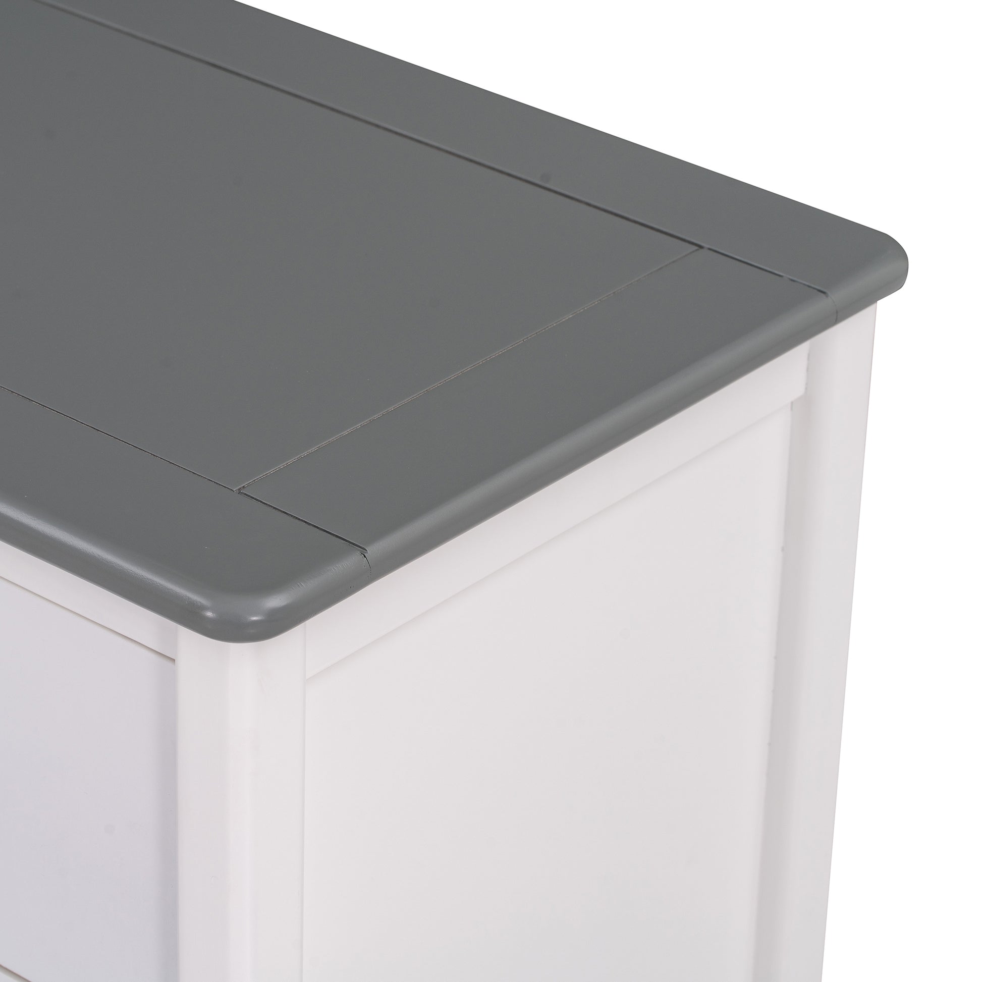 3 Pieces Bedroom Sets Full Size House Bed With Storage Headboard, Wooden Nightstand And Storage Dresser,Gray Gray Wood