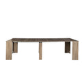 Multifunctional Extendable Console Table Brown Mdf