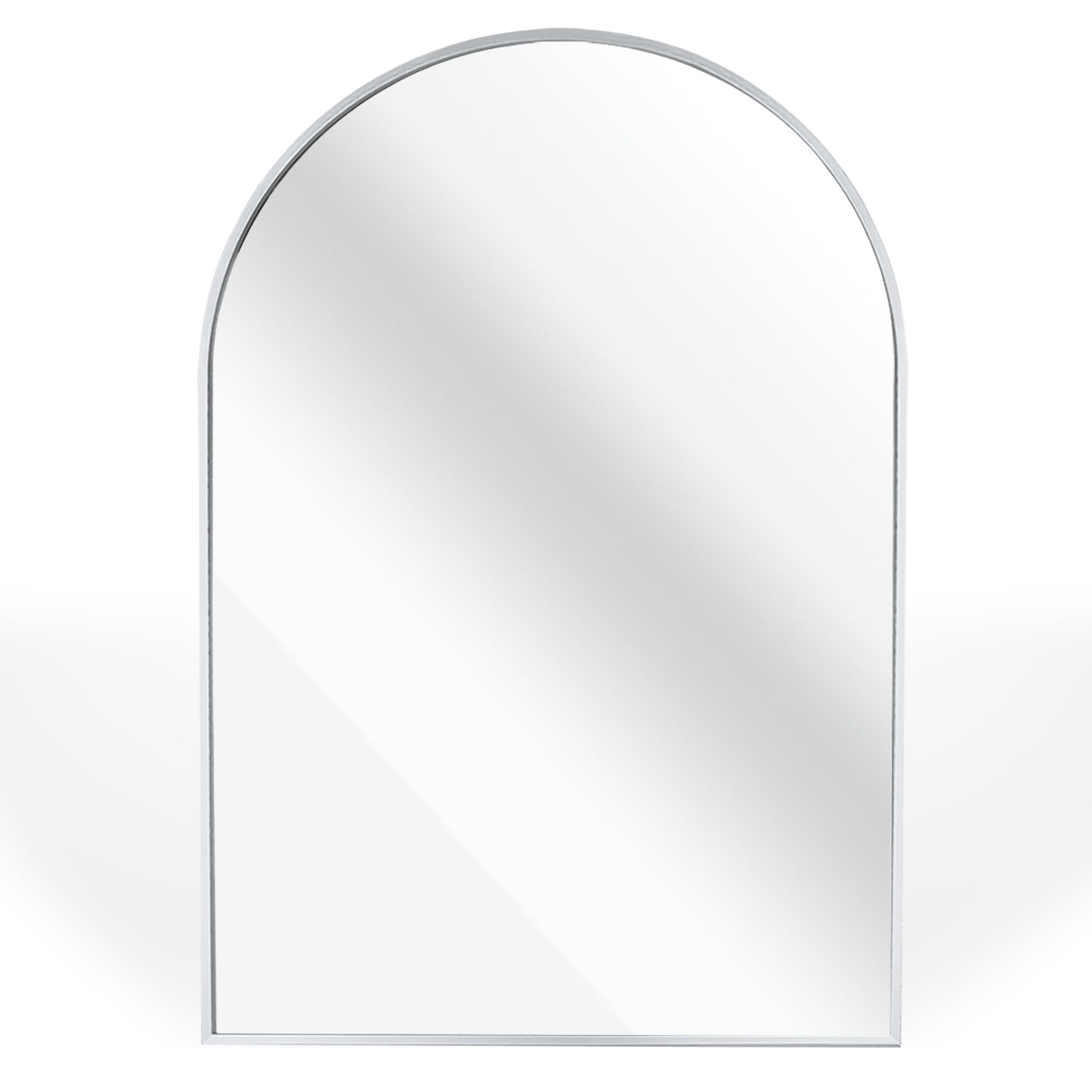 Silver 20*30IN Metal Arch mirror silver-classic-mdf+glass-aluminium