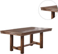 Natural Brown Finish Solid wood 1pc Dining Table brown-brown-dining