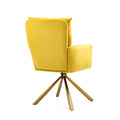 Yellow Velvet Contemporary High Back Upholstered Swivel Accent Chair Yellow Office Modern Foam Velvet