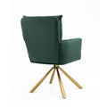 Green Velvet Contemporary High Back Upholstered Swivel Accent Chair Green Office Modern Foam Velvet