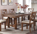 Natural Brown Finish Solid wood 1pc Dining Table brown-brown-dining
