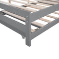 Full Size Platform Bed With Adjustable Trundle,Gray Old Sku:Sm000248Aae Gray Pine