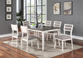 Beautiful Unique Set Of 2 Side Chairs White And Grey Kitchen Dining Room Furniture Ladder Back Design Chairs Cushion Upholstered White Gray White Dining Room Contemporary,Modern Dining Chairs Pine Solid Back Solid Wood