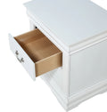 1Pc White Finish Two Drawers Louis Philip Nightstand Solid Wood Contemporary & Simple Style White Solid Wood