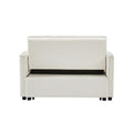 Off White Velvet Loveseat Sofa Bed Off White Wood Tufted Back Square Arms Foam Velvet 2 Seat