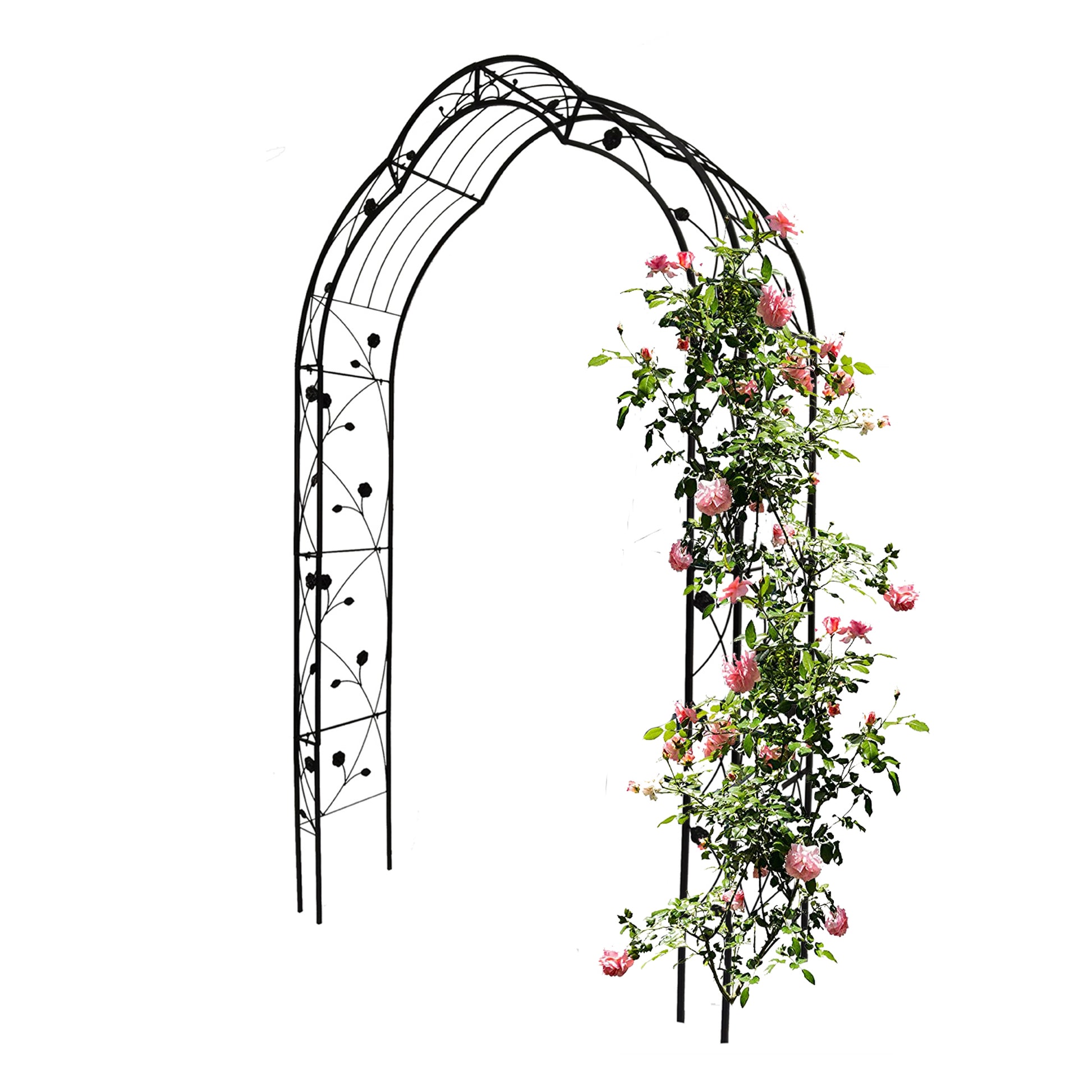 Metal Garden Arch Assemble Freely With 8 Styles Garden Arbor Trellis Climbing Plants Support Rose Arch Black Black Garden & Outdoor Iron