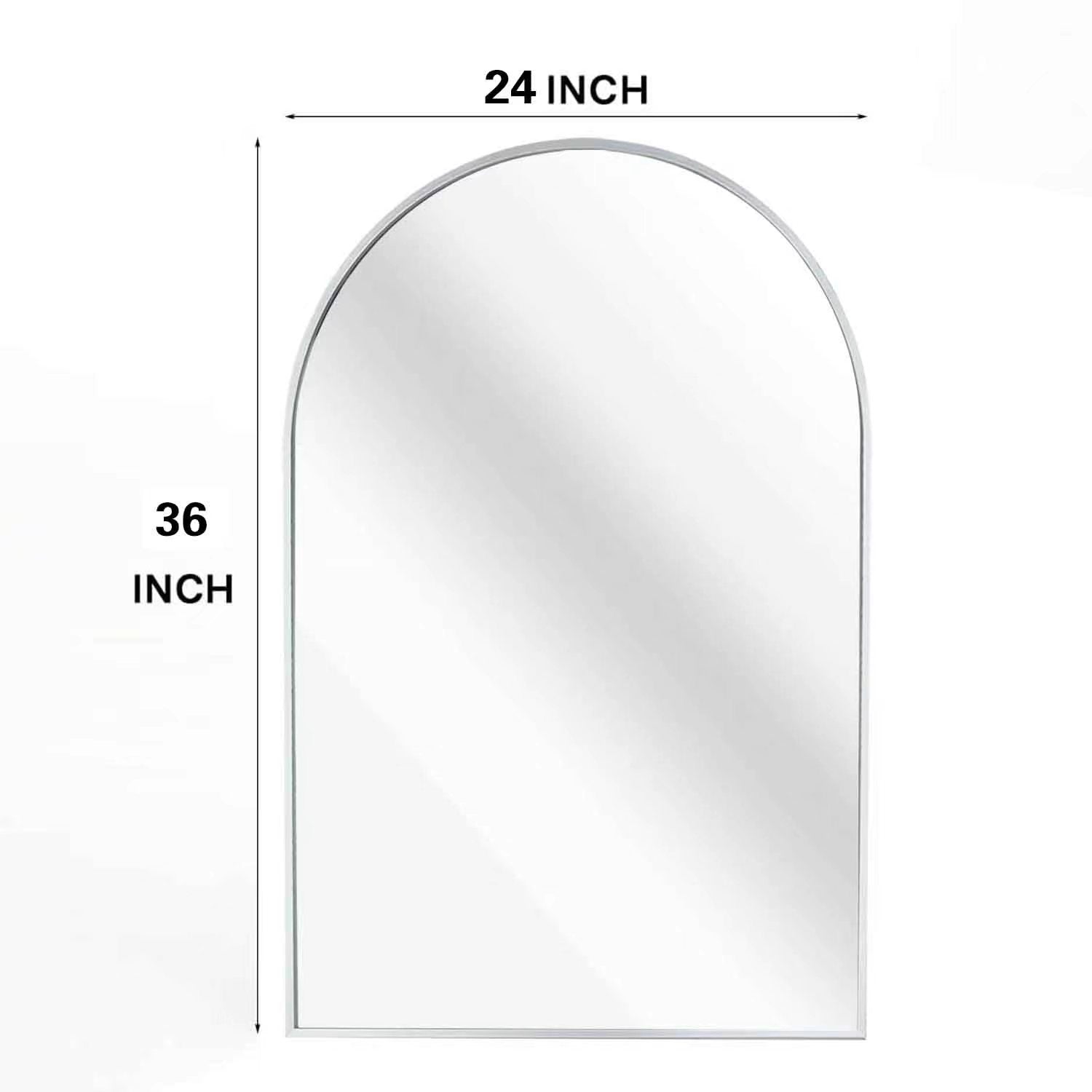 Silver 24*36In Metal Arch Mirror - Silver Classic