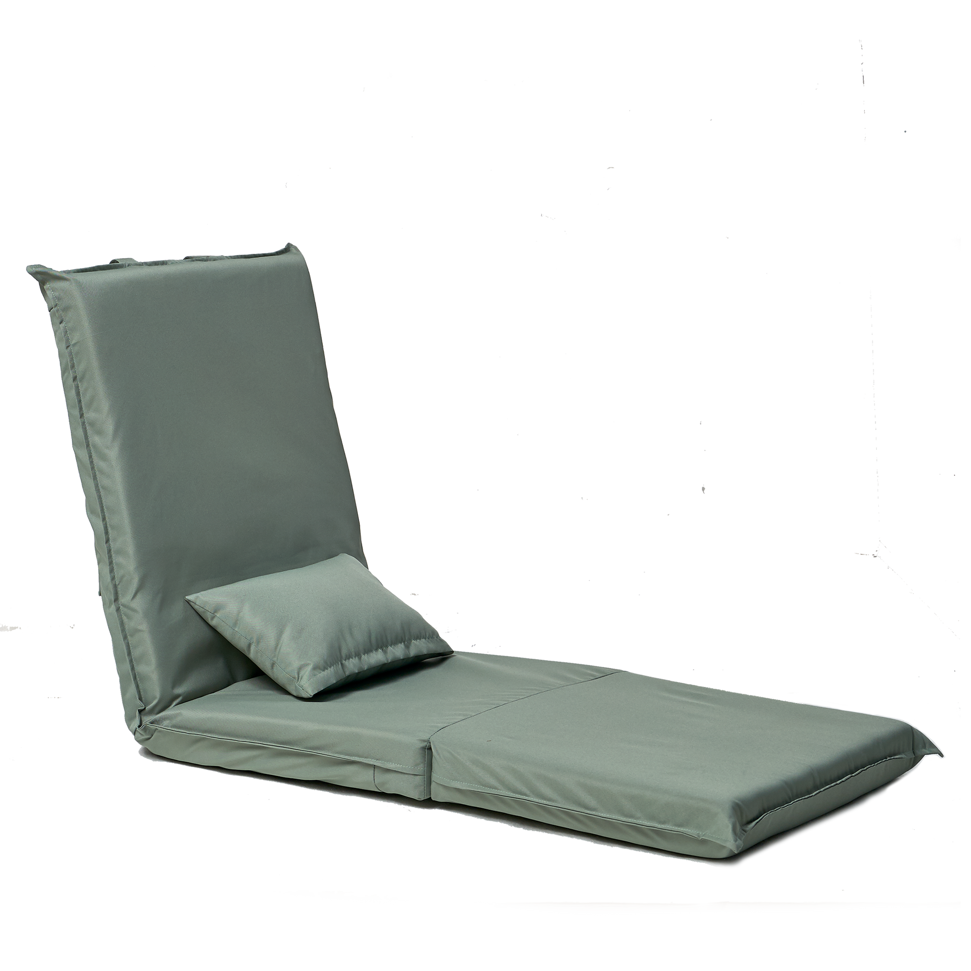 Foldable Portable Chair For Outdoor Travel, Picnic, Bbq,Camping Folding Adults With Carry Bag,Portable Chair For Outdoor Travel, Fourteen Position Adjustable Recliner Light Green Cotton Metal