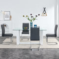 Glass Dining Table Large Modern Minimalist Rectangular For 6 8 With 0.4