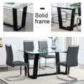 Glass Dining Table Large Modern Minimalist Rectangular For 6 8 With 0.4