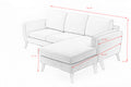 3020 L Shaped Sofa With Footrests Can Be Left And Right Interchangeable Plus Double Armrests 84.6