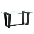 Glass Dining Table Large Modern Minimalist Rectangular For 6 8 With 0.4