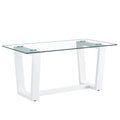 Glass Dining Table Large Modern Minimalist Rectangular For 6 8 With 0.4