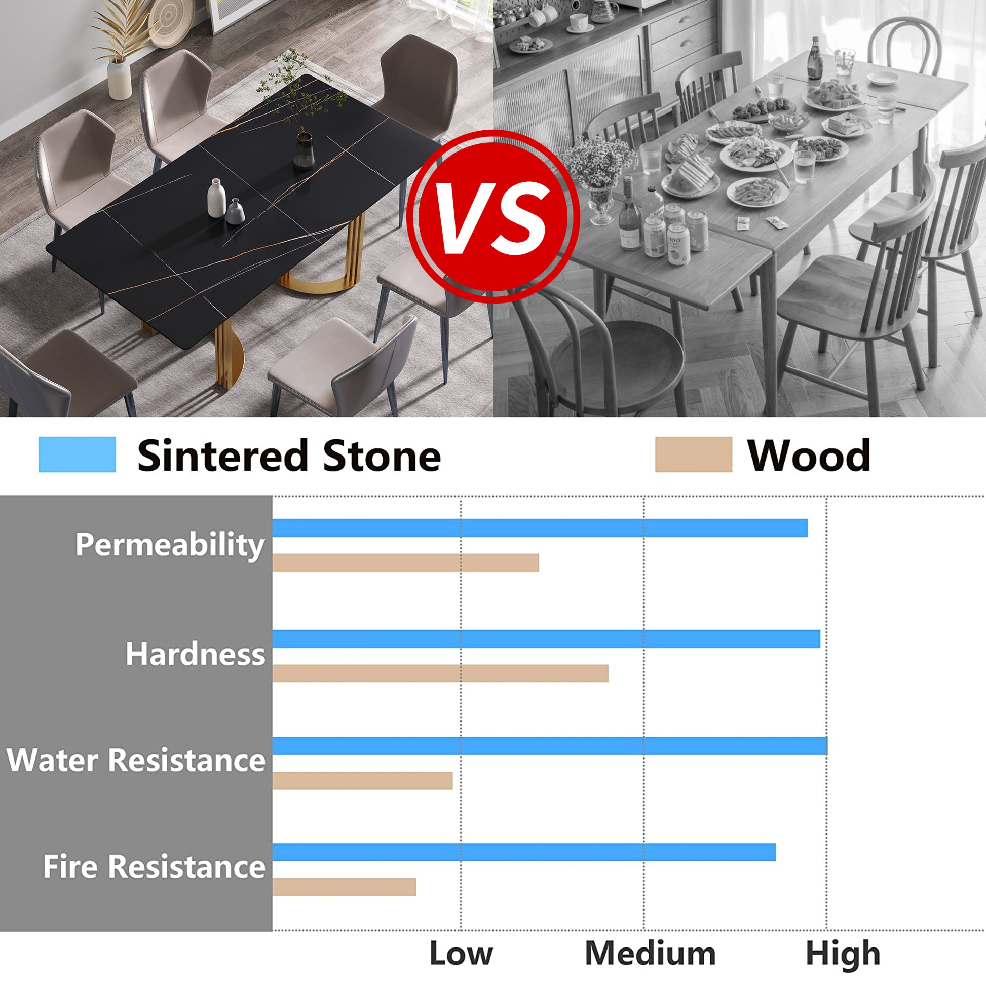 70.87" Modern Artificial Stone White Straight Edge Golden Metal Leg Dining Table Can Accommodate 6 8 People Black Metal Sintered Stone