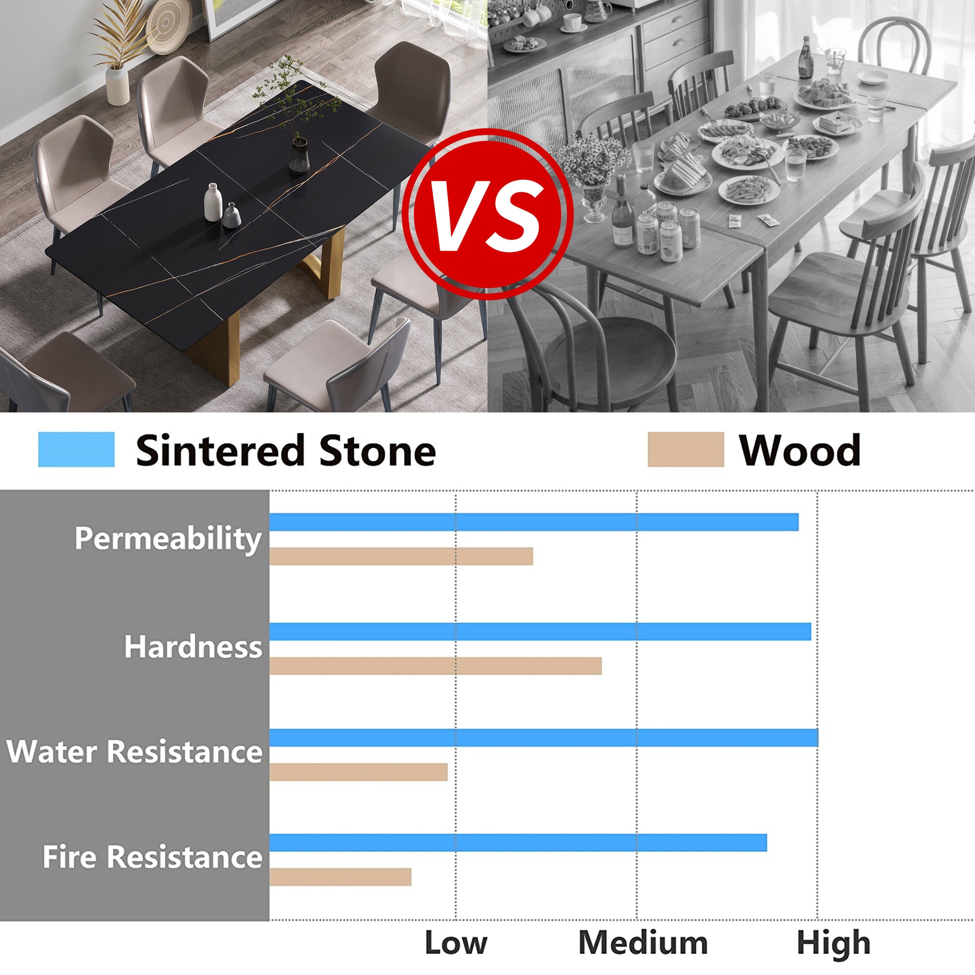 70.87" Modern Artificial Stone Black Straight Edge Golden Metal Leg Dining Table Can Accommodate 6 8 People Black Metal Sintered Stone