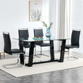 Glass Dining Table Large Modern Minimalist Rectangular For 6 8 With 0.4