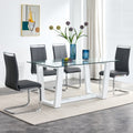 Glass Dining Table Large Modern Minimalist Rectangular For 6 8 With 0.4