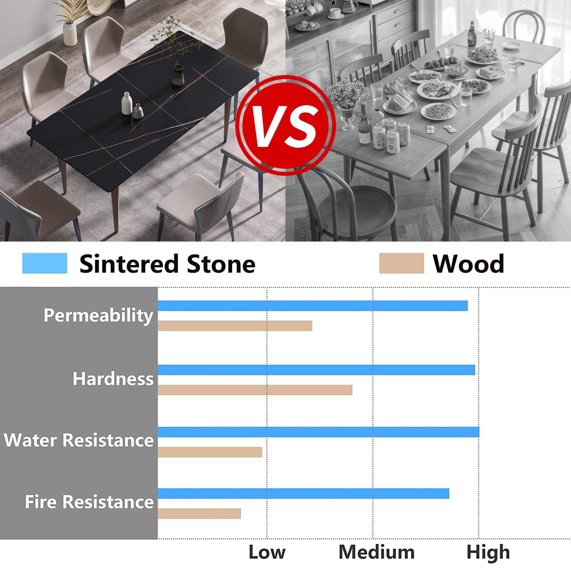 70.87" Modern Artificial Stone Black Straight Edge Metal Leg Dining Table Can Accommodate 6 8 People Black Metal Sintered Stone