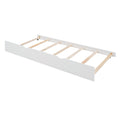 Full Size House Bed Wood Bed With Twin Size Trundle White White Solid Wood