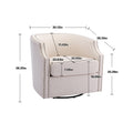 Coolmore Swivel Chair Living Room Chair Beige Foam Linen