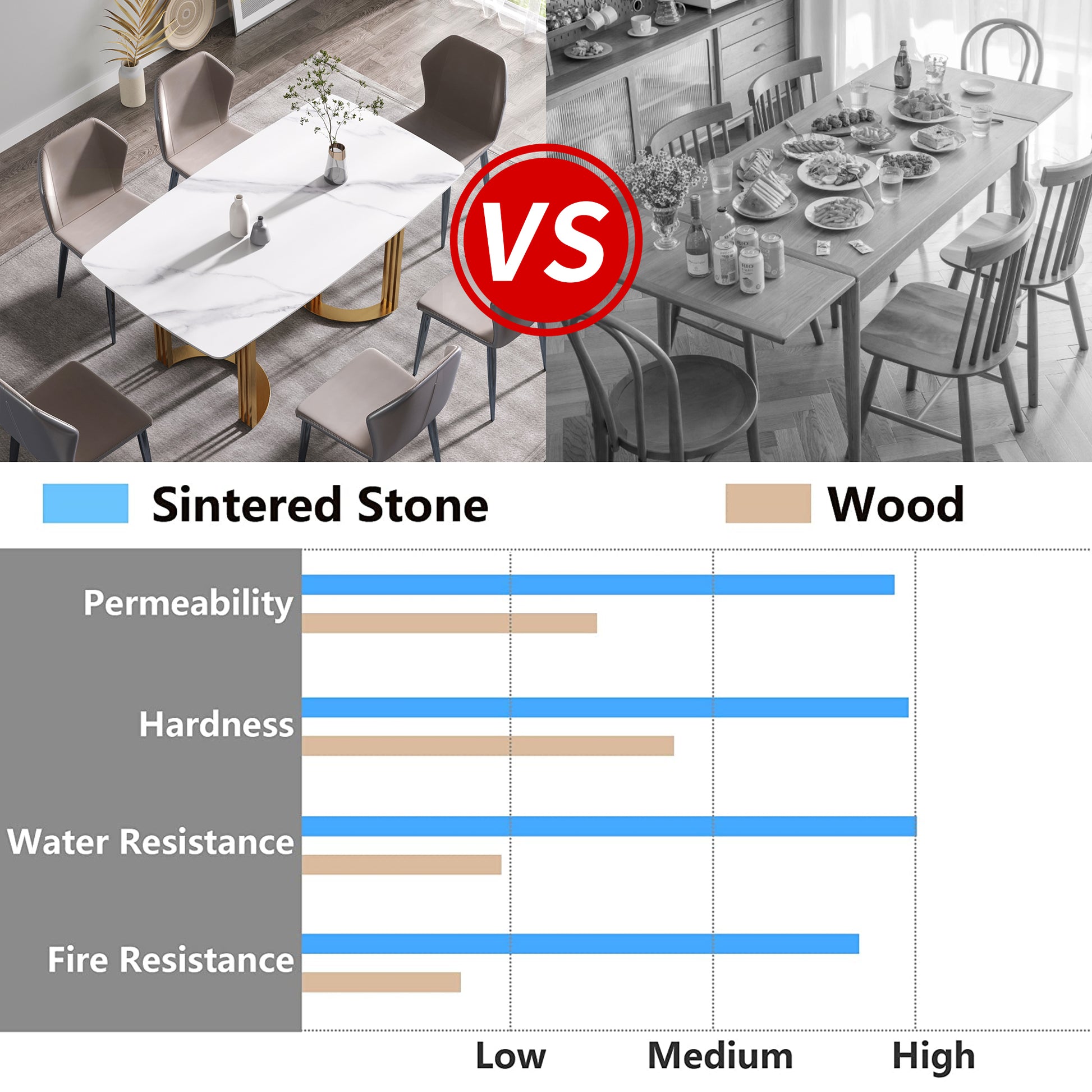 63"Modern Artificial Stone White Curved Golden Metal Leg Dining Table 6 People White Metal Sintered Stone