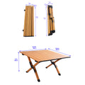 Portable Picnic Table, Rollable Aluminum Alloy Table Top With Folding Solid X Shaped Frame Zb1001Mw Brown White Aluminium Alloy