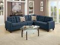 4 Piece Polyfiber Modular Sectional Sofa In Navy Navy Cushion Back L Shaped Square Arms Polyester