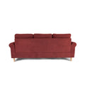 Velvet Reversible Sectional Sofa In Paprika Red Red L Shaped Rolled Arms Velvet