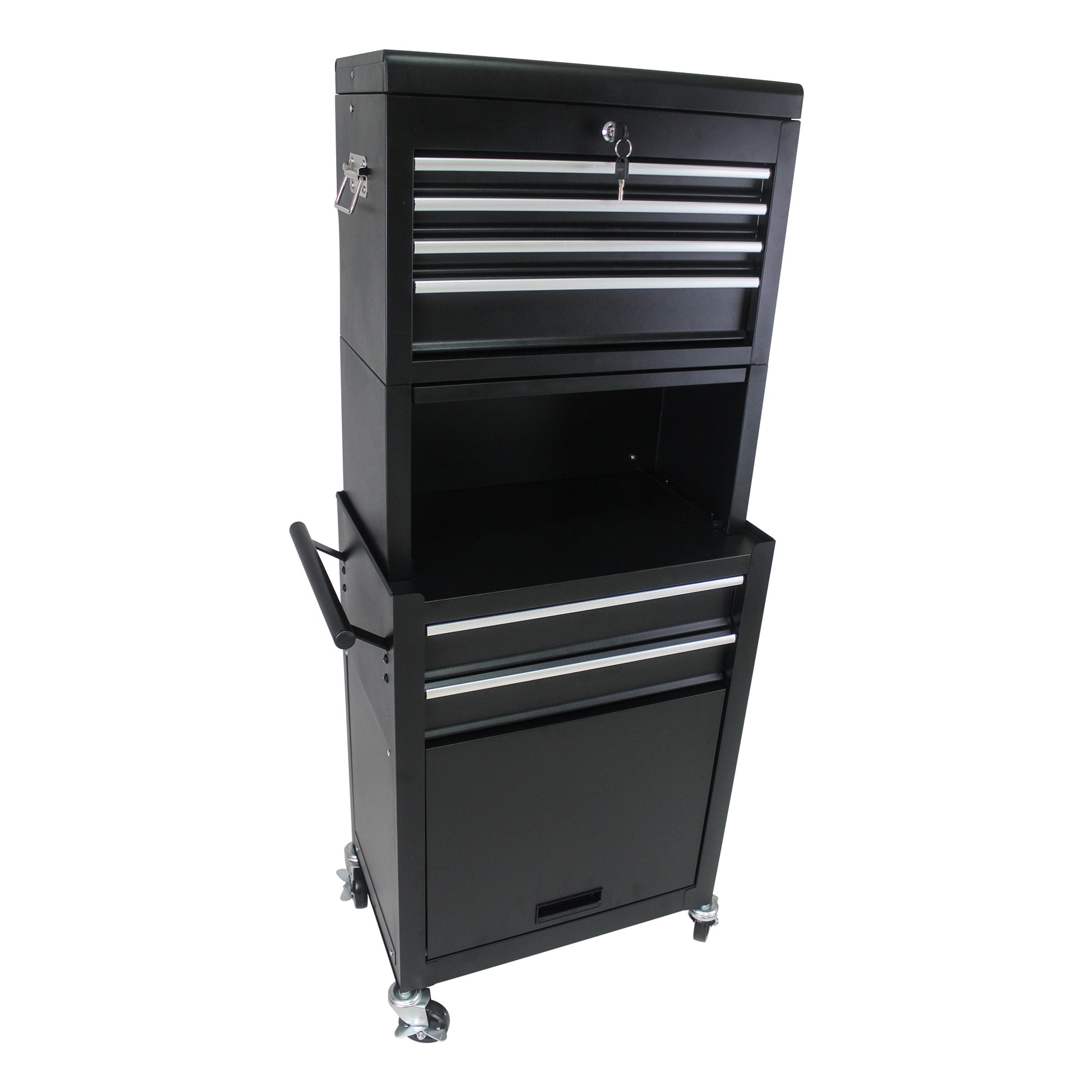 High Capacity Rolling Tool Chest With Wheels And Drawers, 6 Drawer Tool Storage Cabinet Black Black Steel