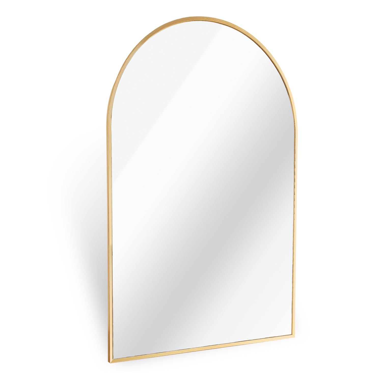 Gold 24*36In Metal Arch Mirror Gold Classic,Mission Mdf Glass Aluminium