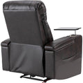 Premium Power Recliner With Storage Arms, Cupholders, Swivel Tray Table And Cell Phone Stand,Brown Old Sku:Sg000450Aaa Brown Foam Pu