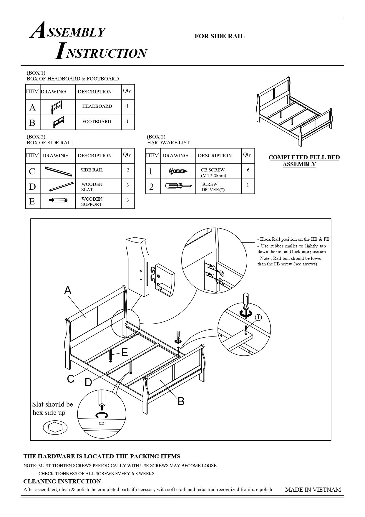Louis Phillipe White Full Size Panel Sleigh Bed Solid Wood Wooden Bedroom Furniture White Solid Wood