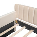 Twin Size Upholstered Daybed With Drawers, Wood Slat Support, Beige Beige Velvet