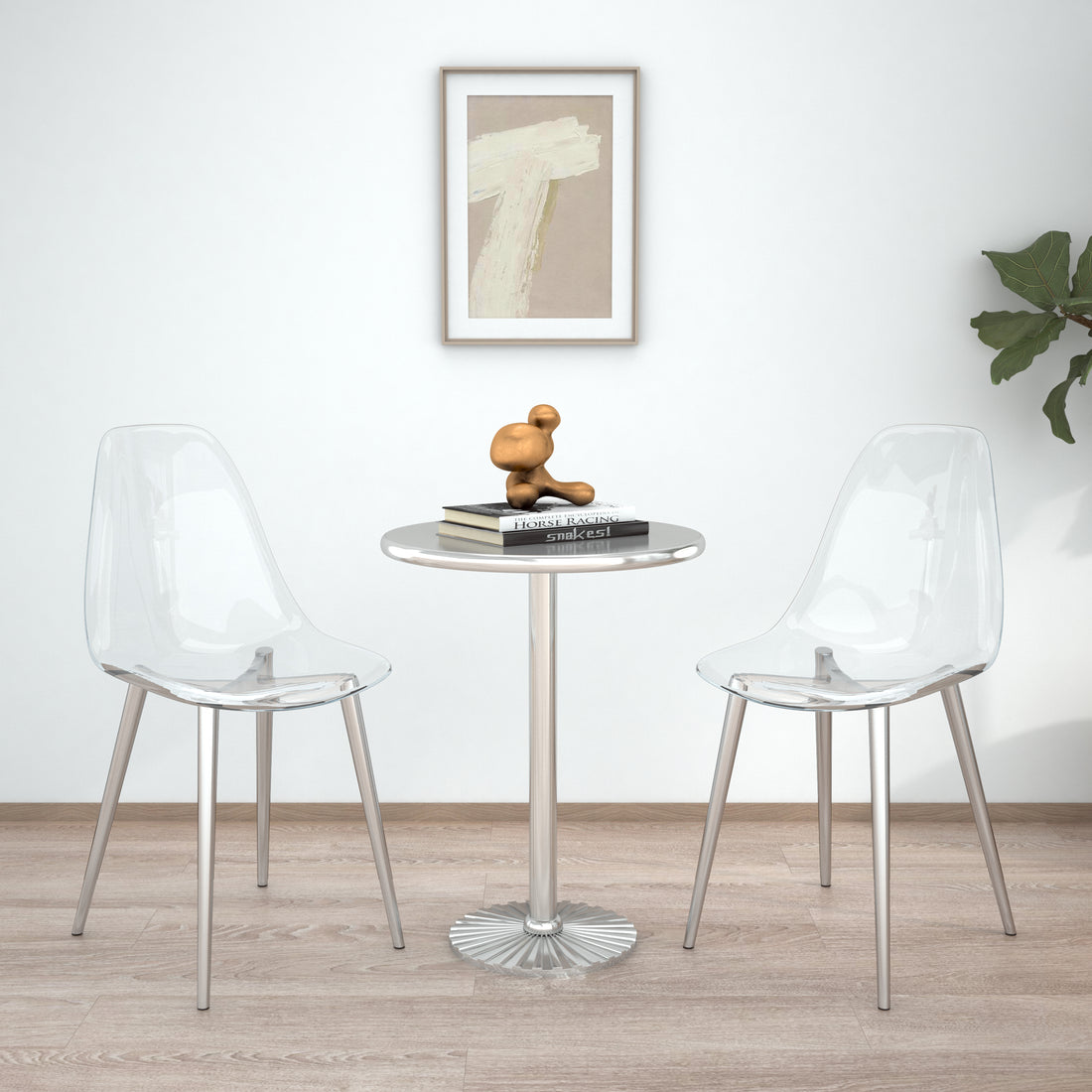 Modern Simple Transparent Dining Chair Plastic Chair Armless Crystal Chair Nordic Creative Makeup Stool Negotiation Chair Set Of 4 And Plating Metal Legw115164140,Tw 1200 Transparent Plastic