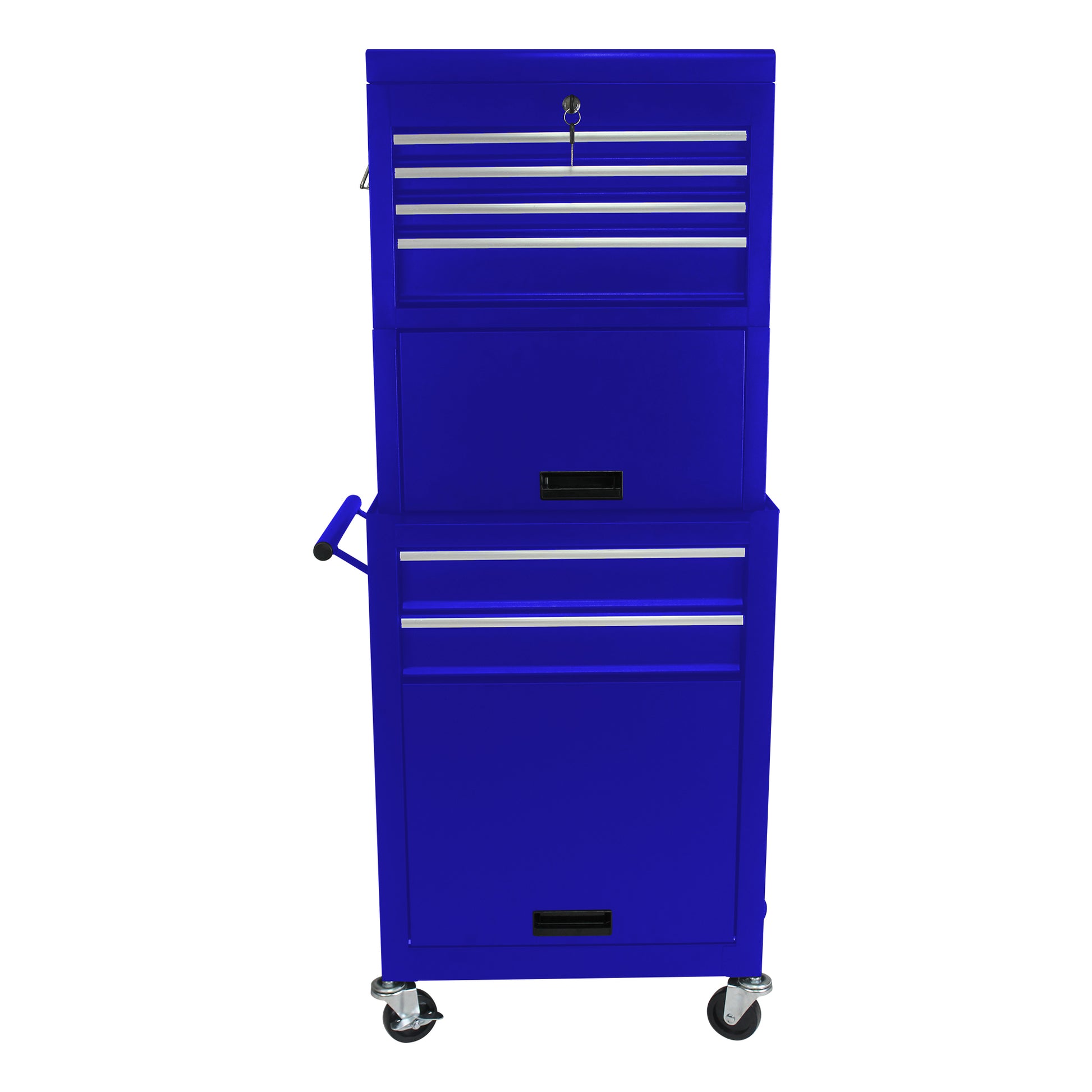 High Capacity Rolling Tool Chest With Wheels And Drawers, 6 Drawer Tool Storage Cabinet Blue Blue Steel