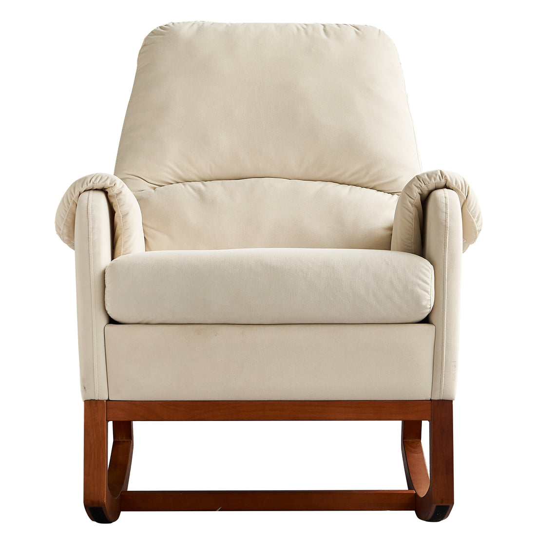 Modern Comfortable Velvet Rocking Chair for